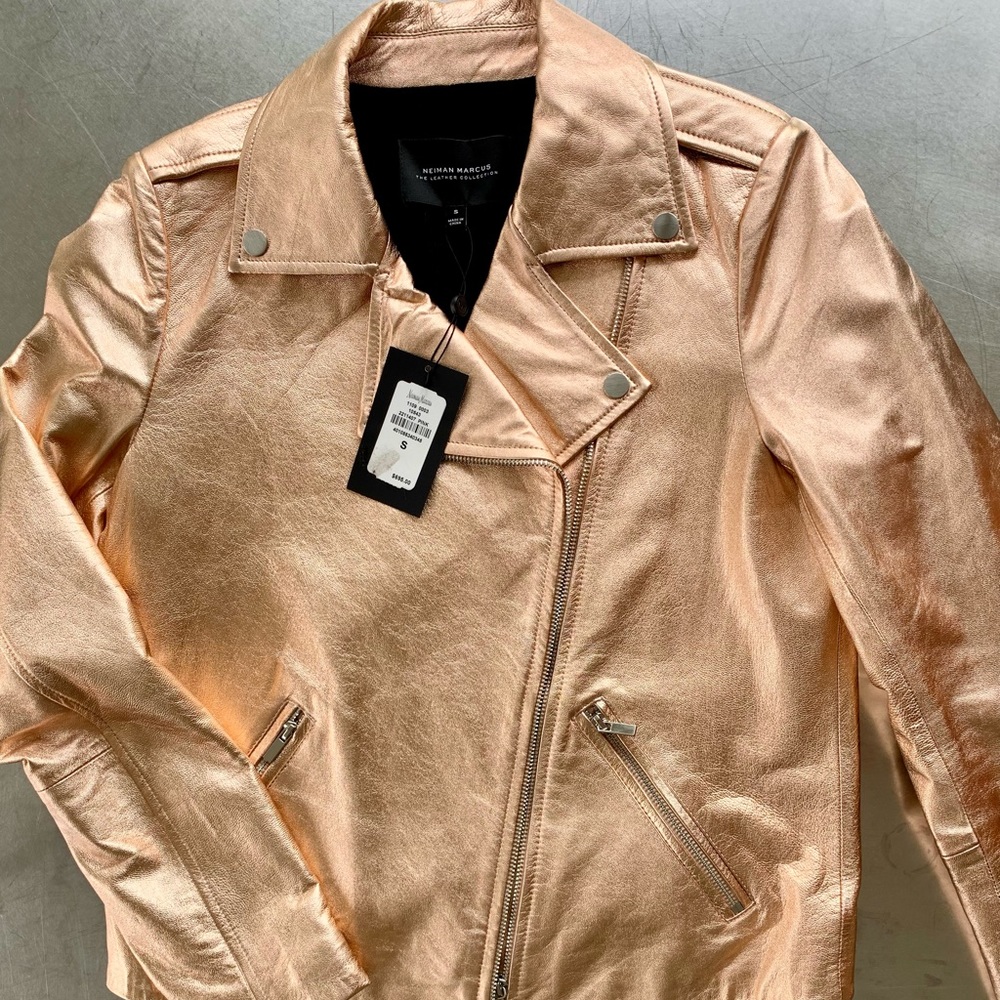 neimann marcus biker jacket size small
